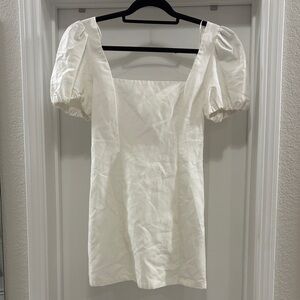 NWT Zara White Puff Sleeve Dress